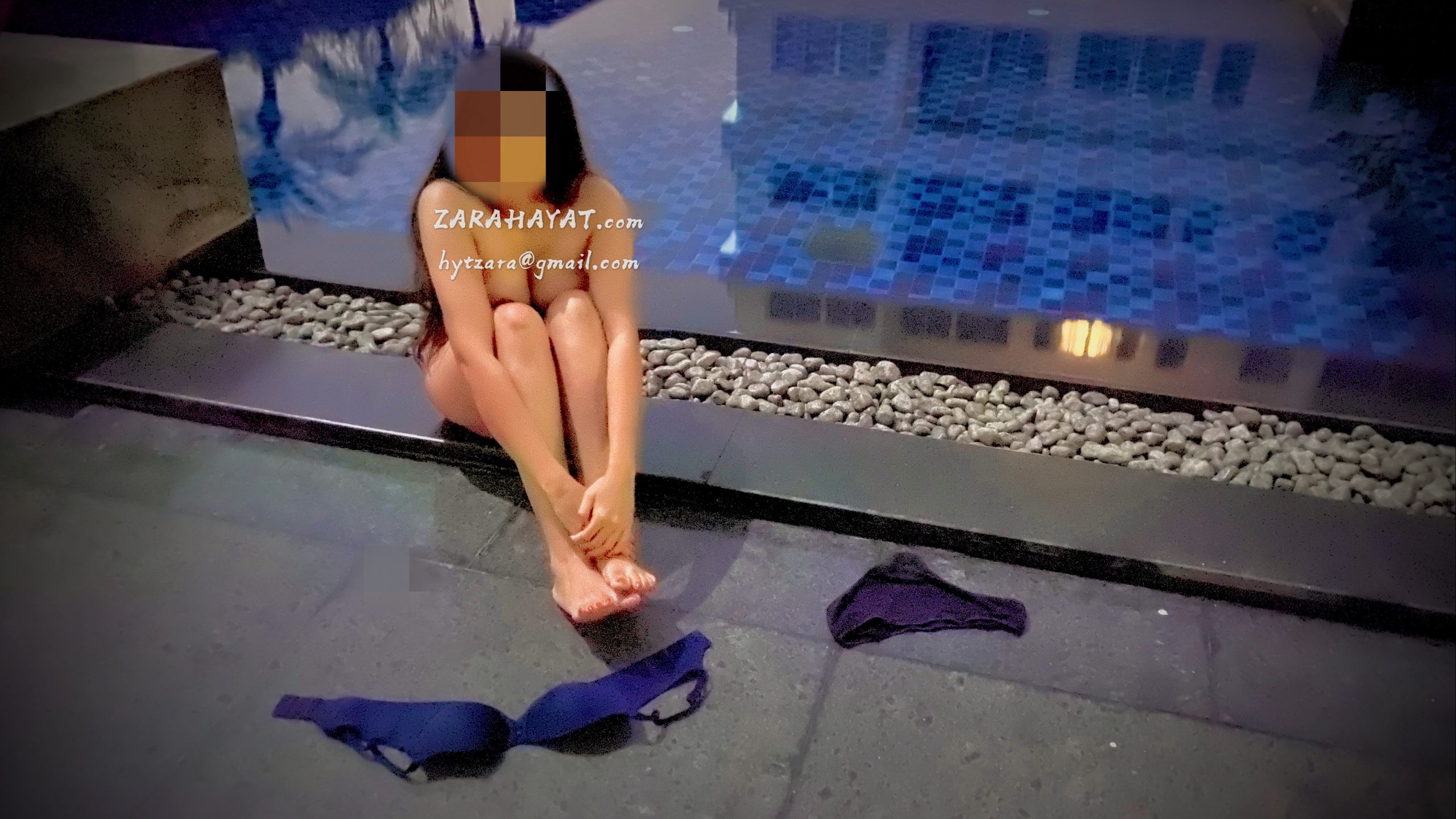 HotWife Zara Flashing Pool Naked